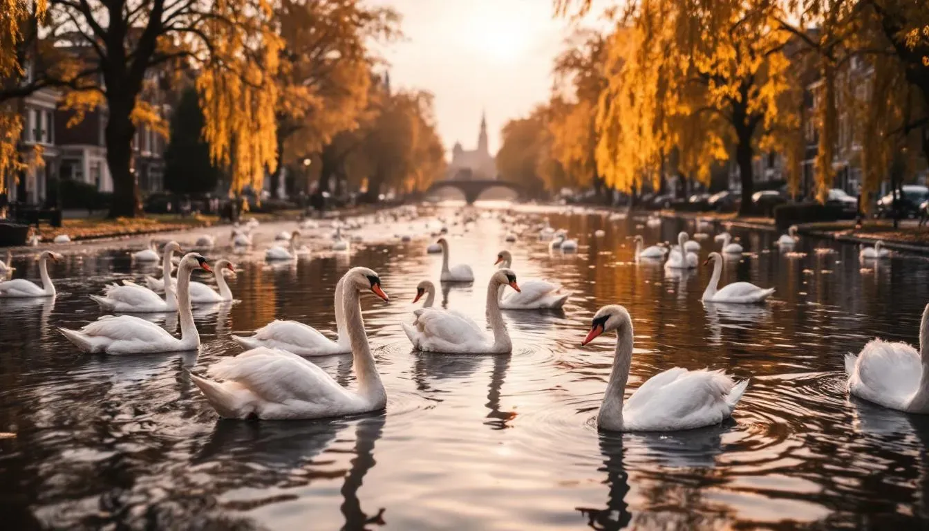Minnewater Lake - filming location in Belgium