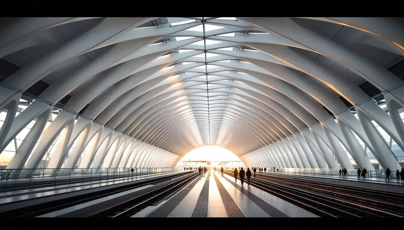 Filming in Liège with Guillemins station view