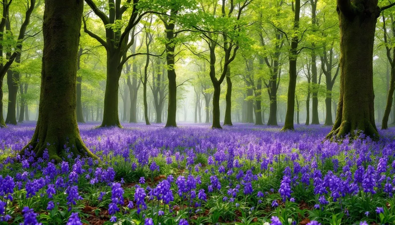 Hallerbos Bluebell - filming location in Belgium